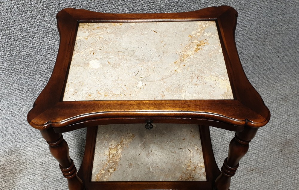 Two Tier Marble Table View III