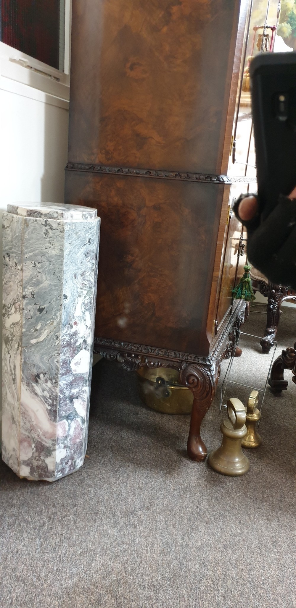 Walnut and Parcel Gilt Hall Mirror View V