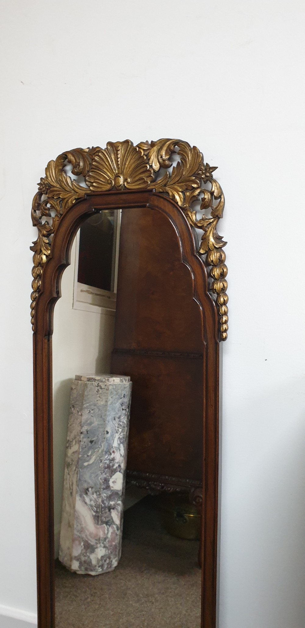 Walnut and Parcel Gilt Hall Mirror View VIII