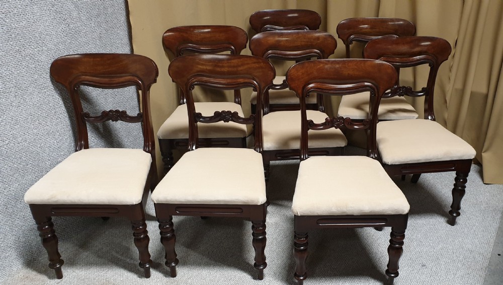 Superb Quality Set Eight Mahogany Dining Chairs  View II
