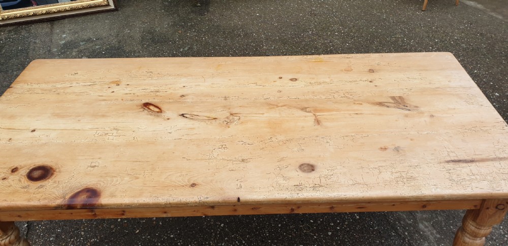 Large Pine Refrectory Kitchen Table  View V