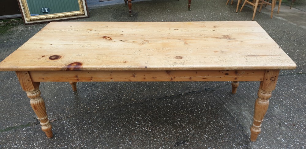 Large Pine Refrectory Kitchen Table  View VI