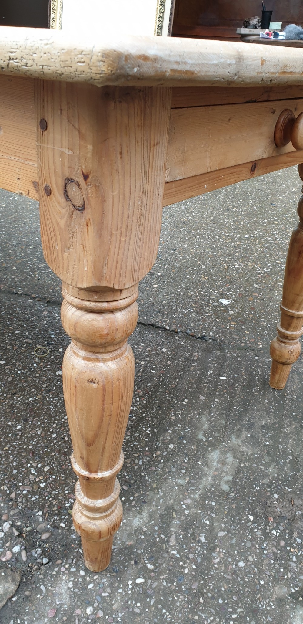 Large Pine Refrectory Kitchen Table  View VIII