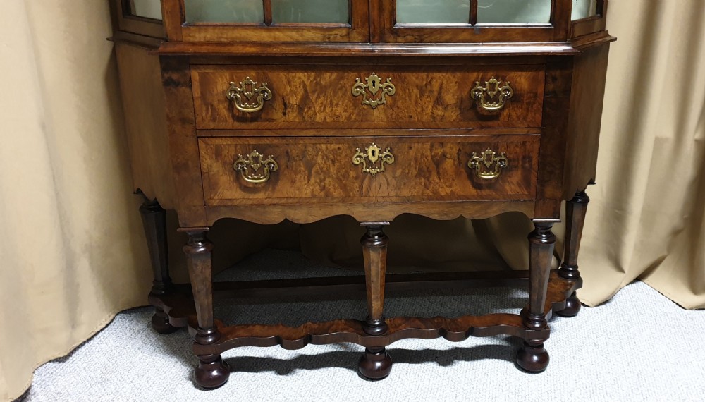 Outstanding Burr Walnut Display Cabinet View III