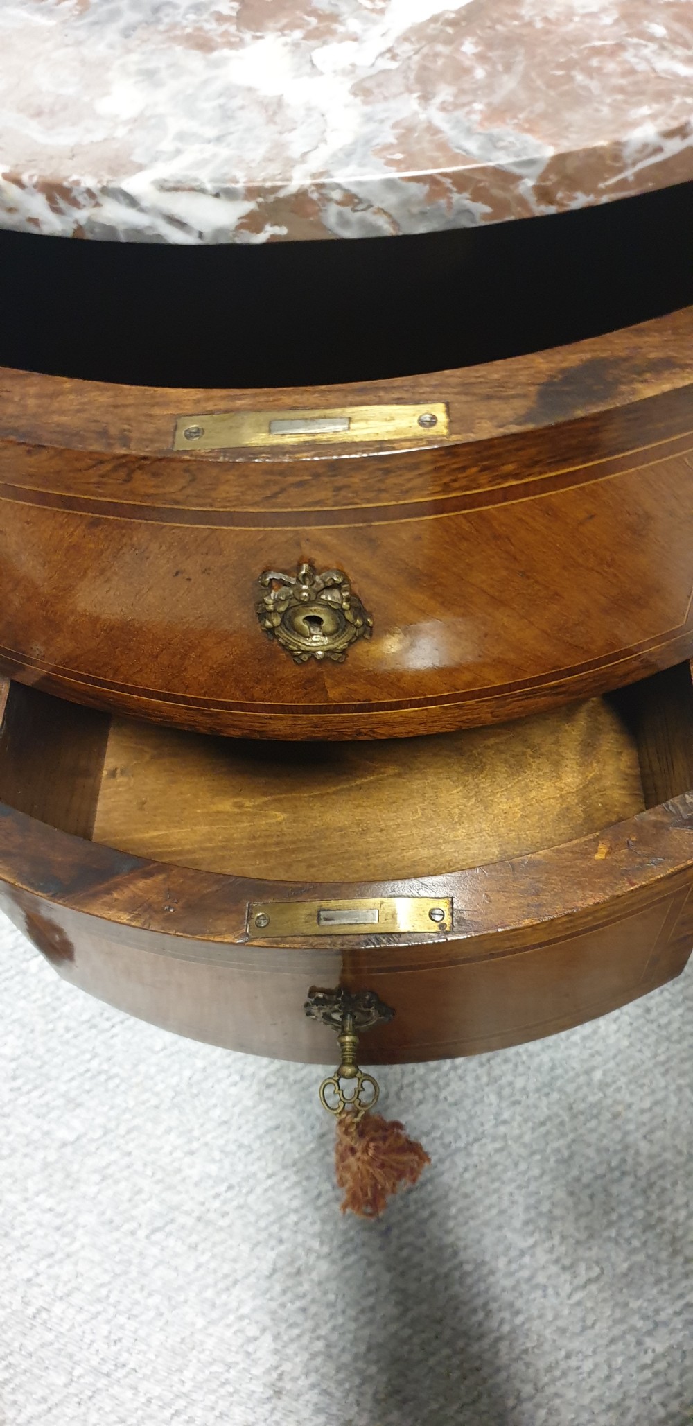 French Marble Demi Loon Chest View V