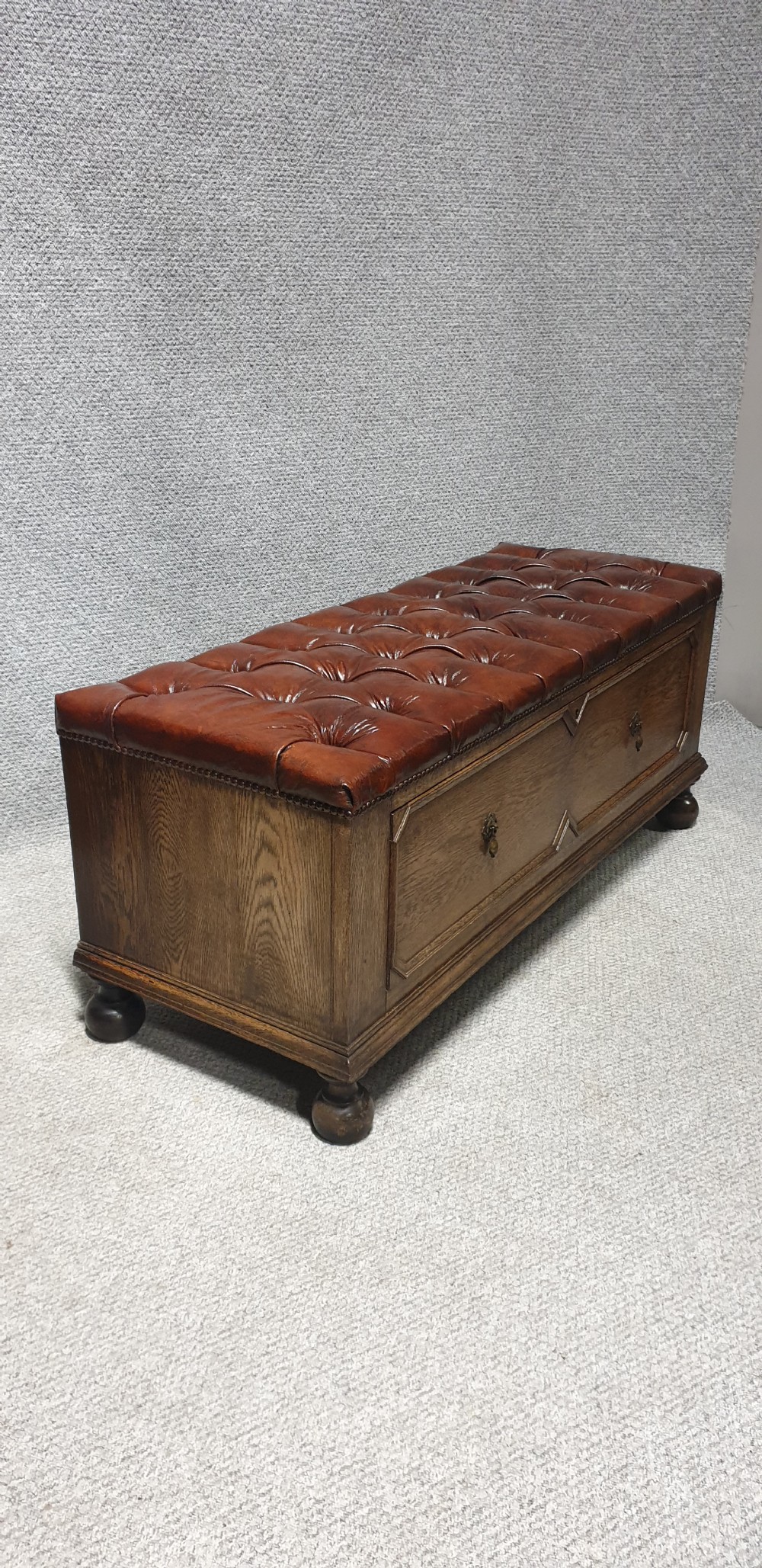 Leather Topped Window Seat Ottoman View III