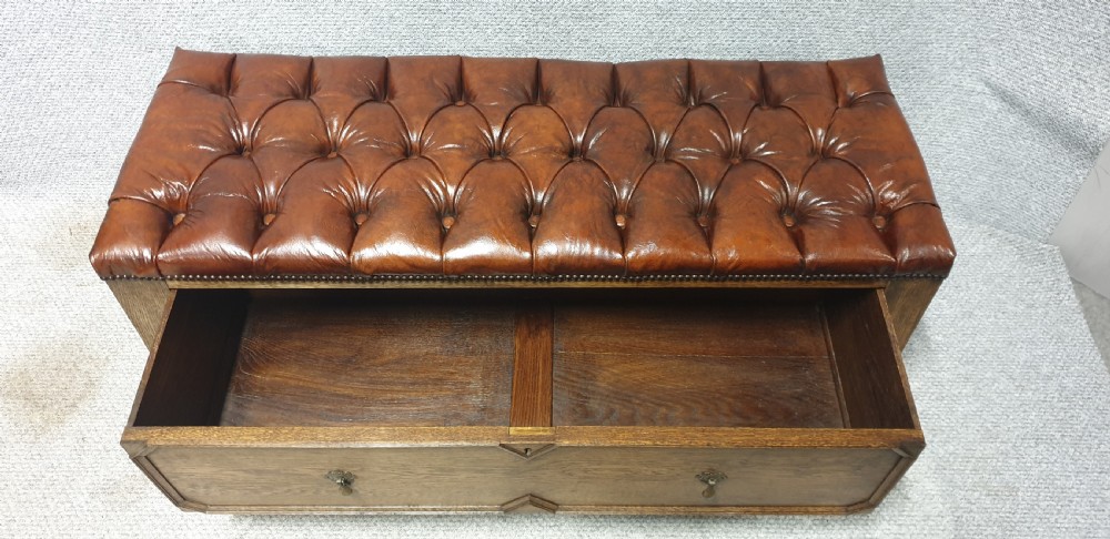 Leather Topped Window Seat Ottoman View IV