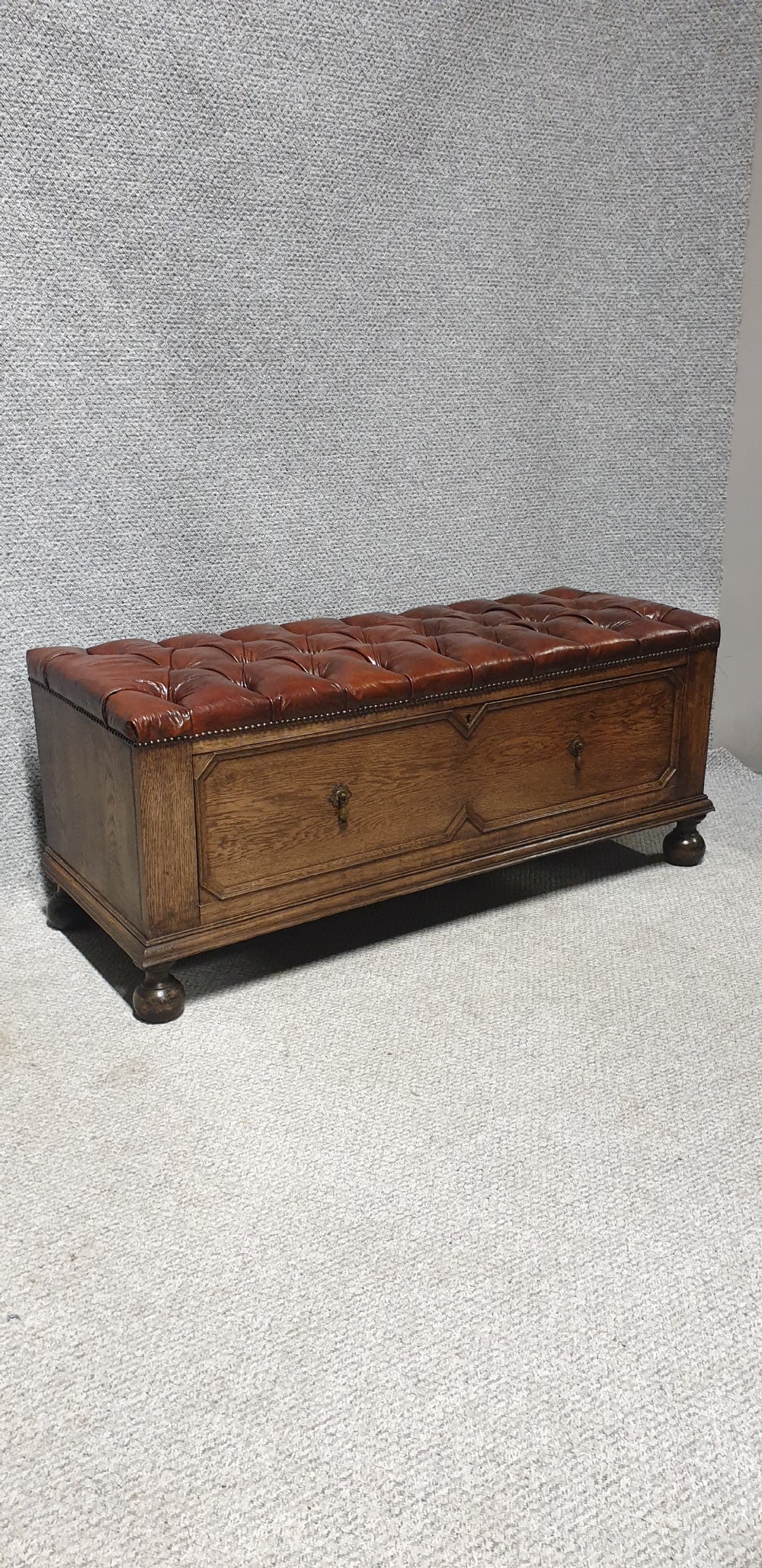 Leather Topped Window Seat Ottoman View VI