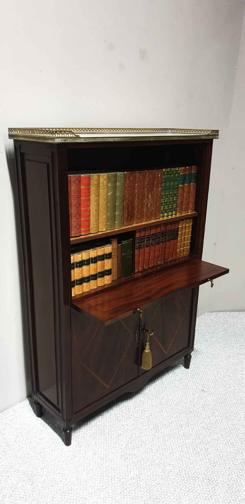 French Mahogany Open Bookcase