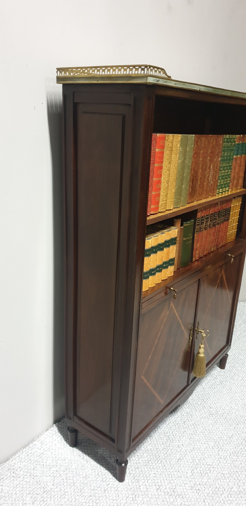French Mahogany Open Bookcase View III