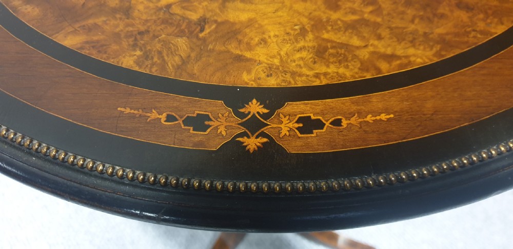 Superb Amboyna Pedesta Table View IX