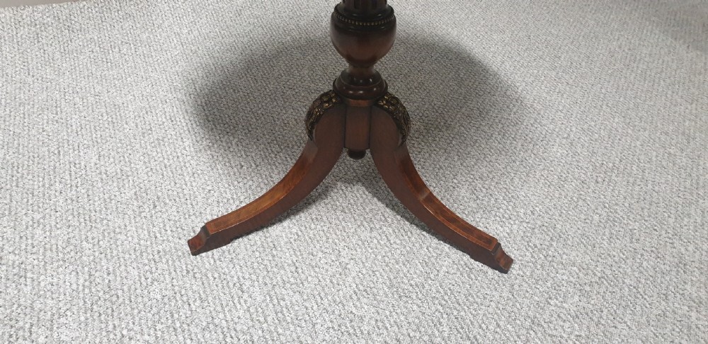 Superb Amboyna Pedesta Table View XI