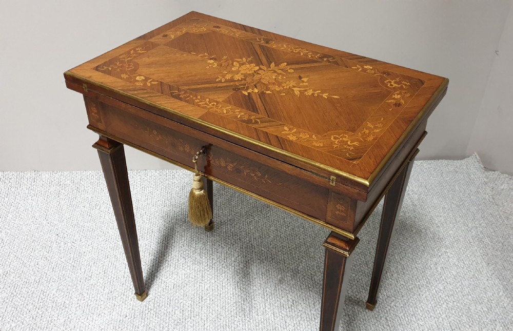French Marquetry Games Writing Table