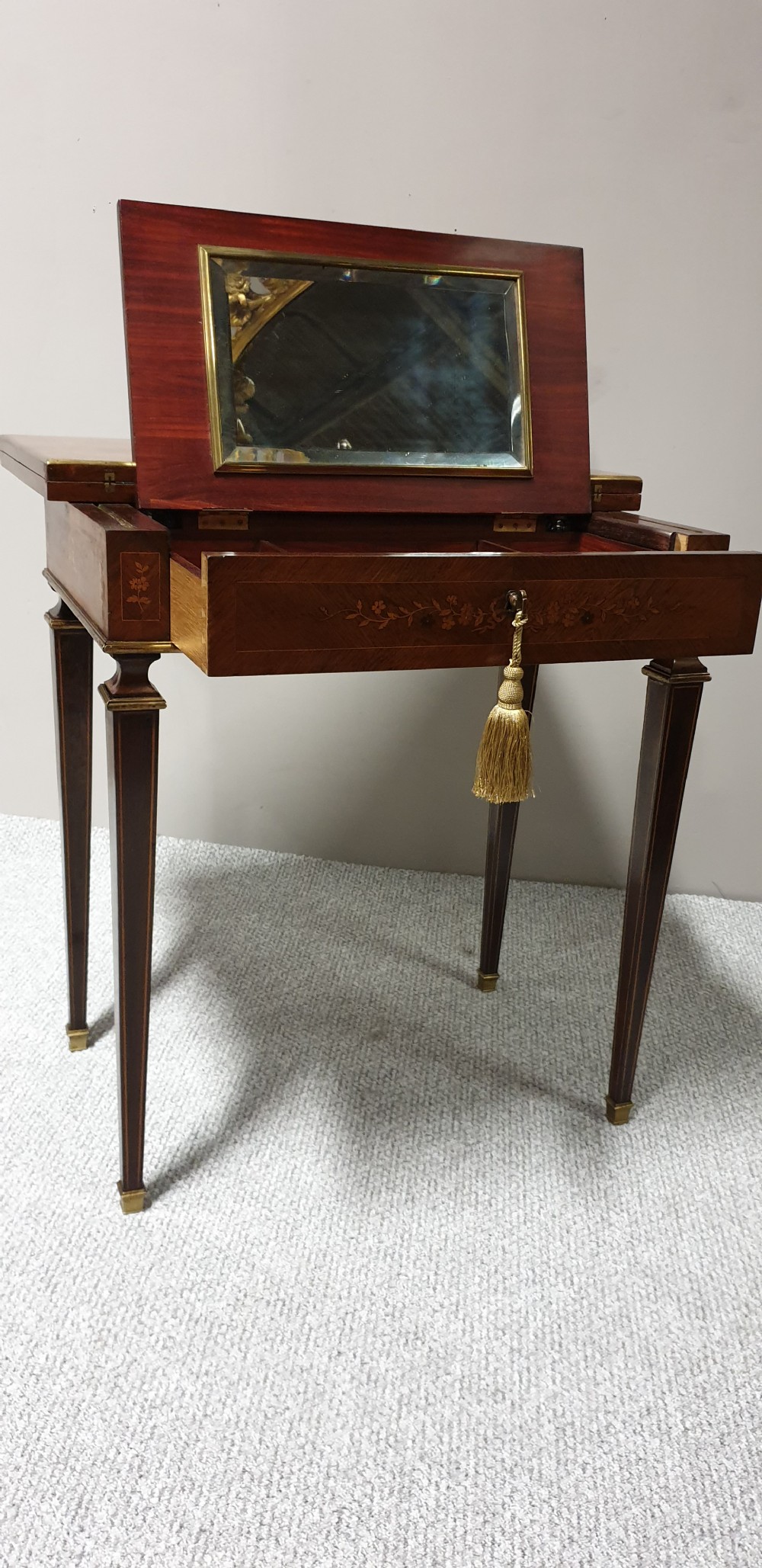 French Marquetry Games Writing Table View VII