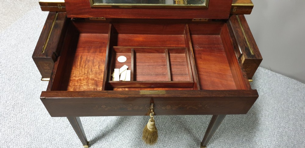French Marquetry Games Writing Table View VIII