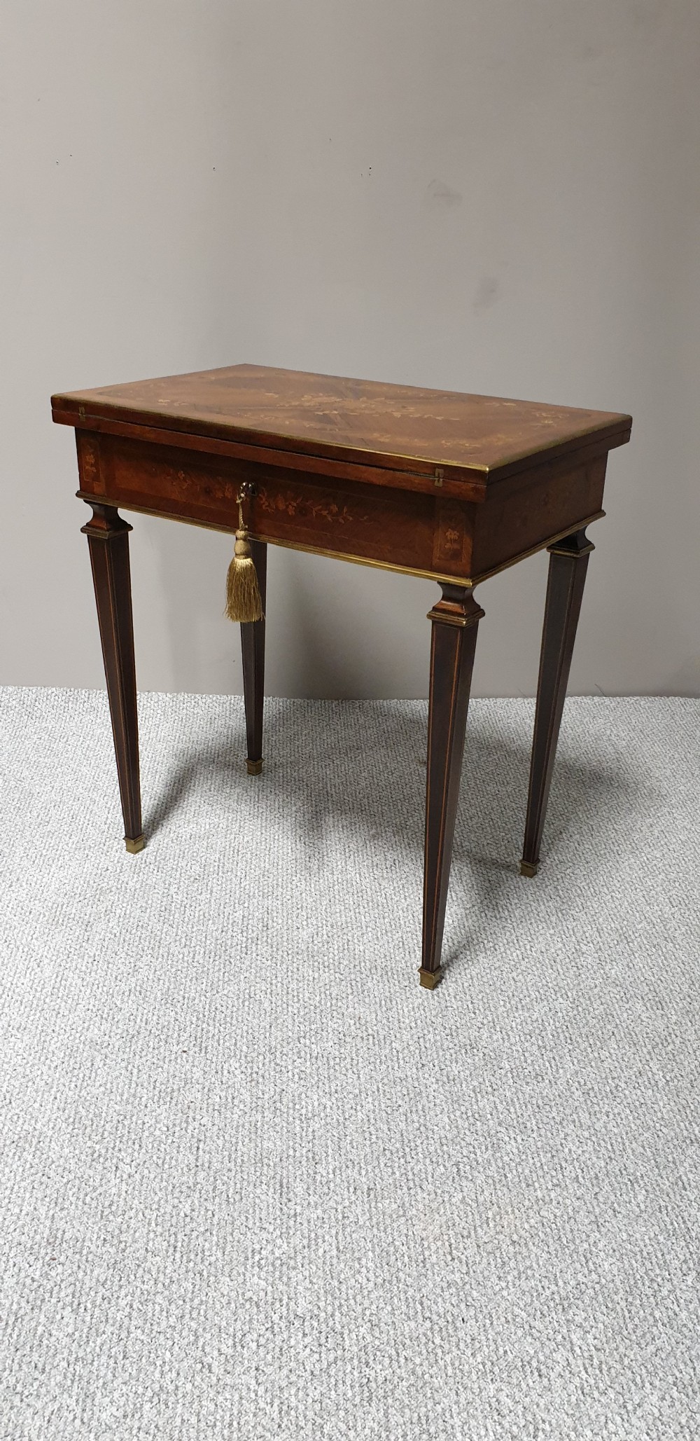 French Marquetry Games Writing Table View XV