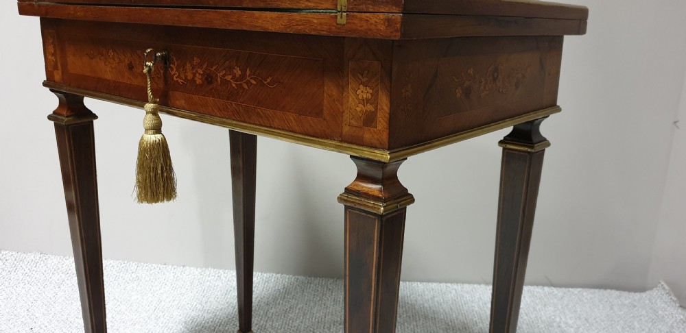 French Marquetry Games Writing Table View XVIII