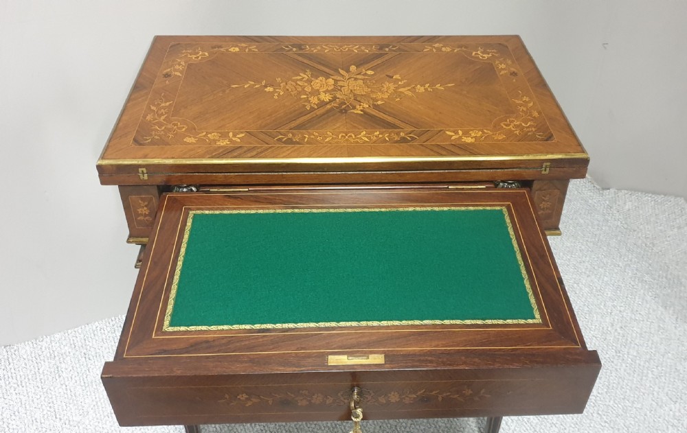 French Marquetry Games Writing Table View XIX