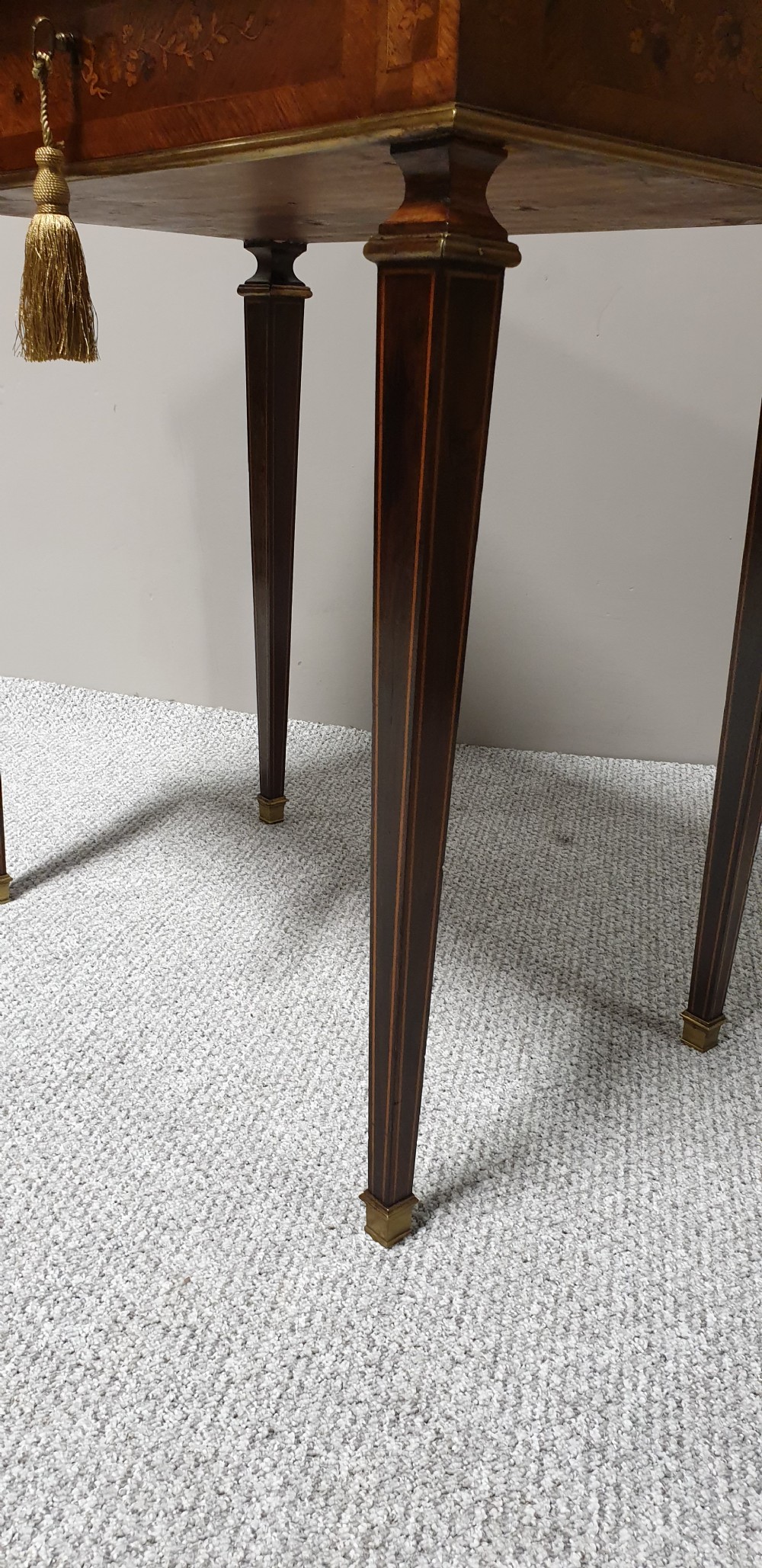 French Marquetry Games Writing Table View XXI