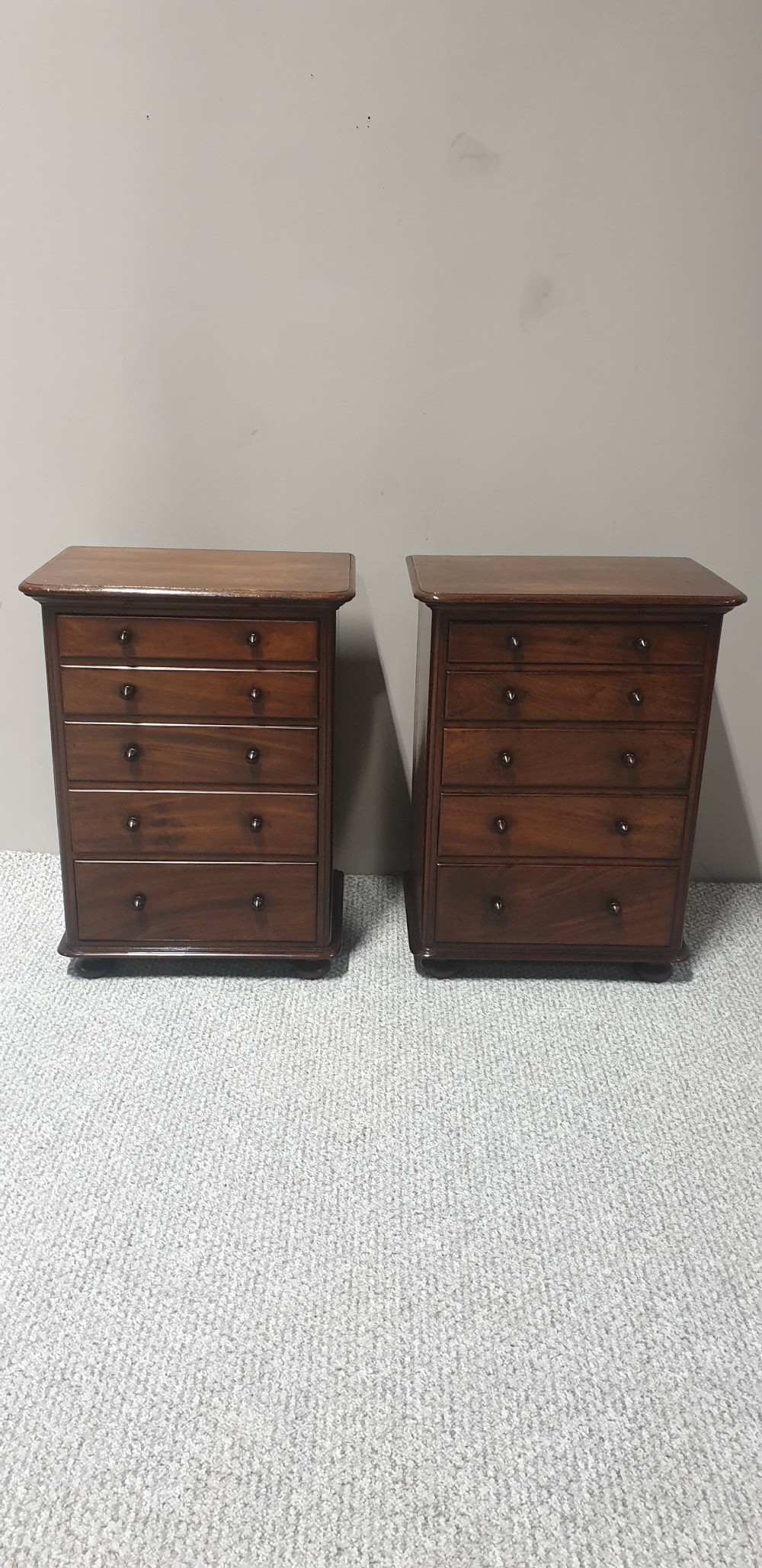 Pair Mahogany Bedside Chests of Drawers
