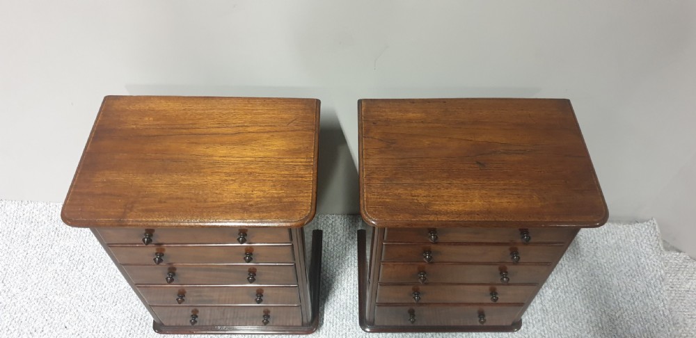 Pair Mahogany Bedside Chests of Drawers View IV