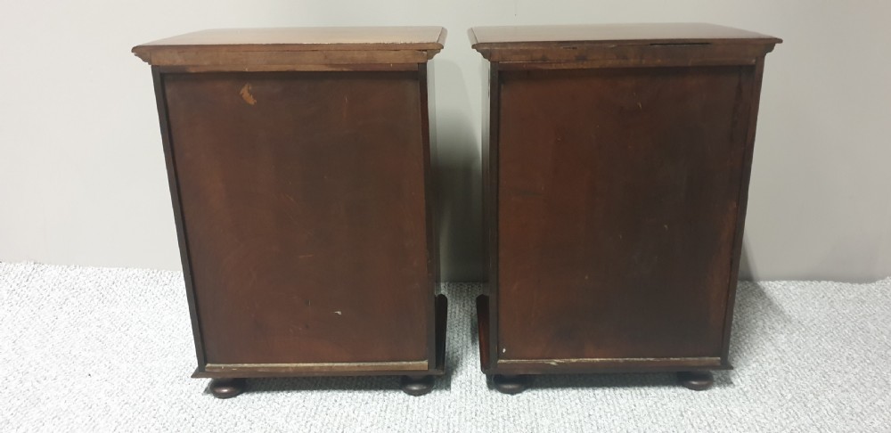 Pair Mahogany Bedside Chests of Drawers View VI