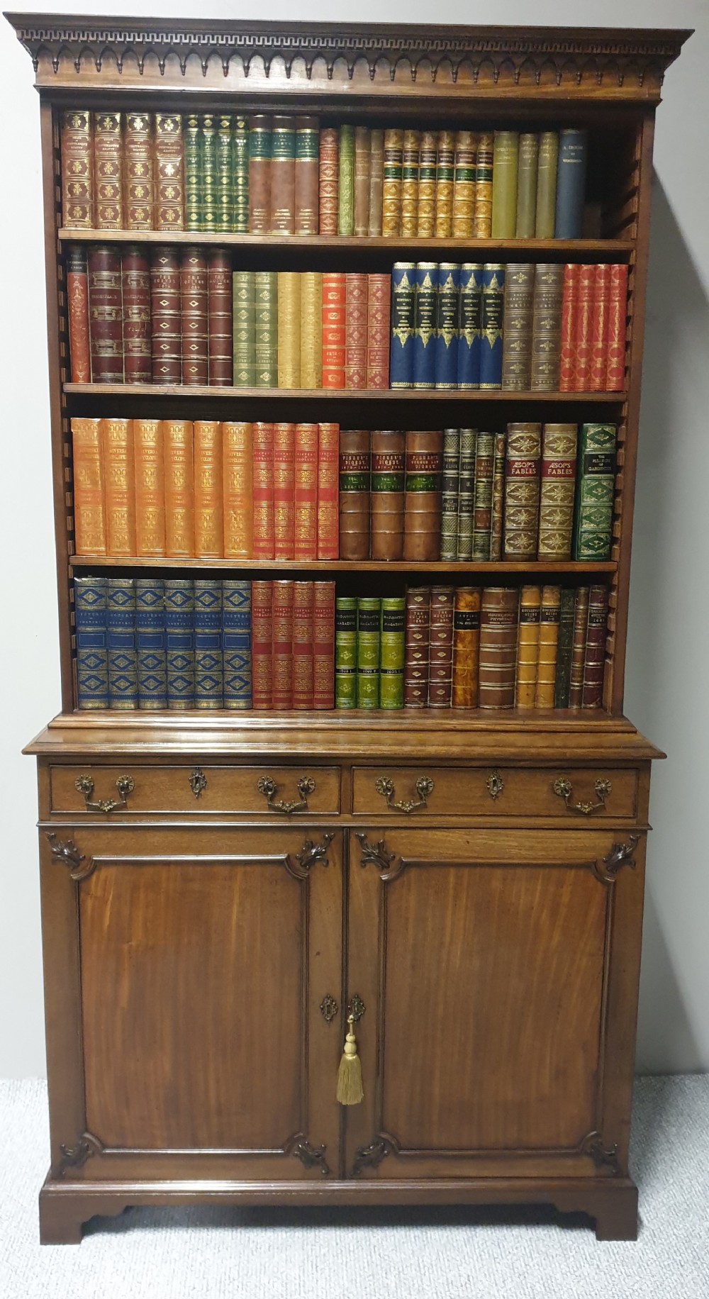 Superb Georgian Mahogany Open Bookcase