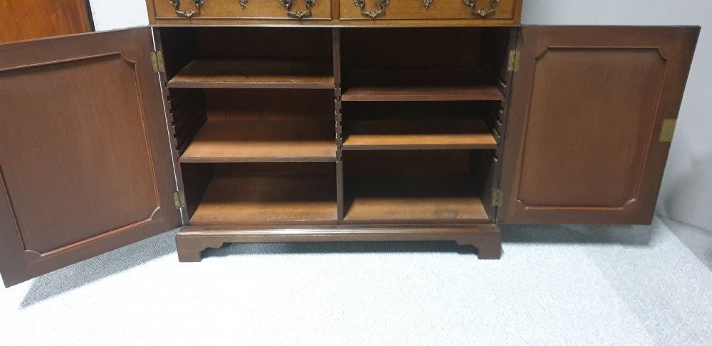 Superb Georgian Mahogany Open Bookcase View XII