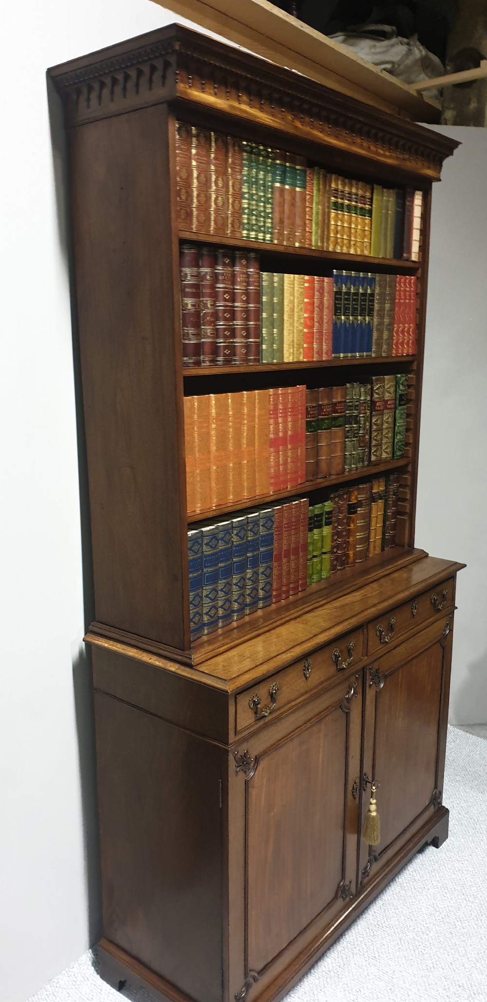 Superb Georgian Mahogany Open Bookcase View XX