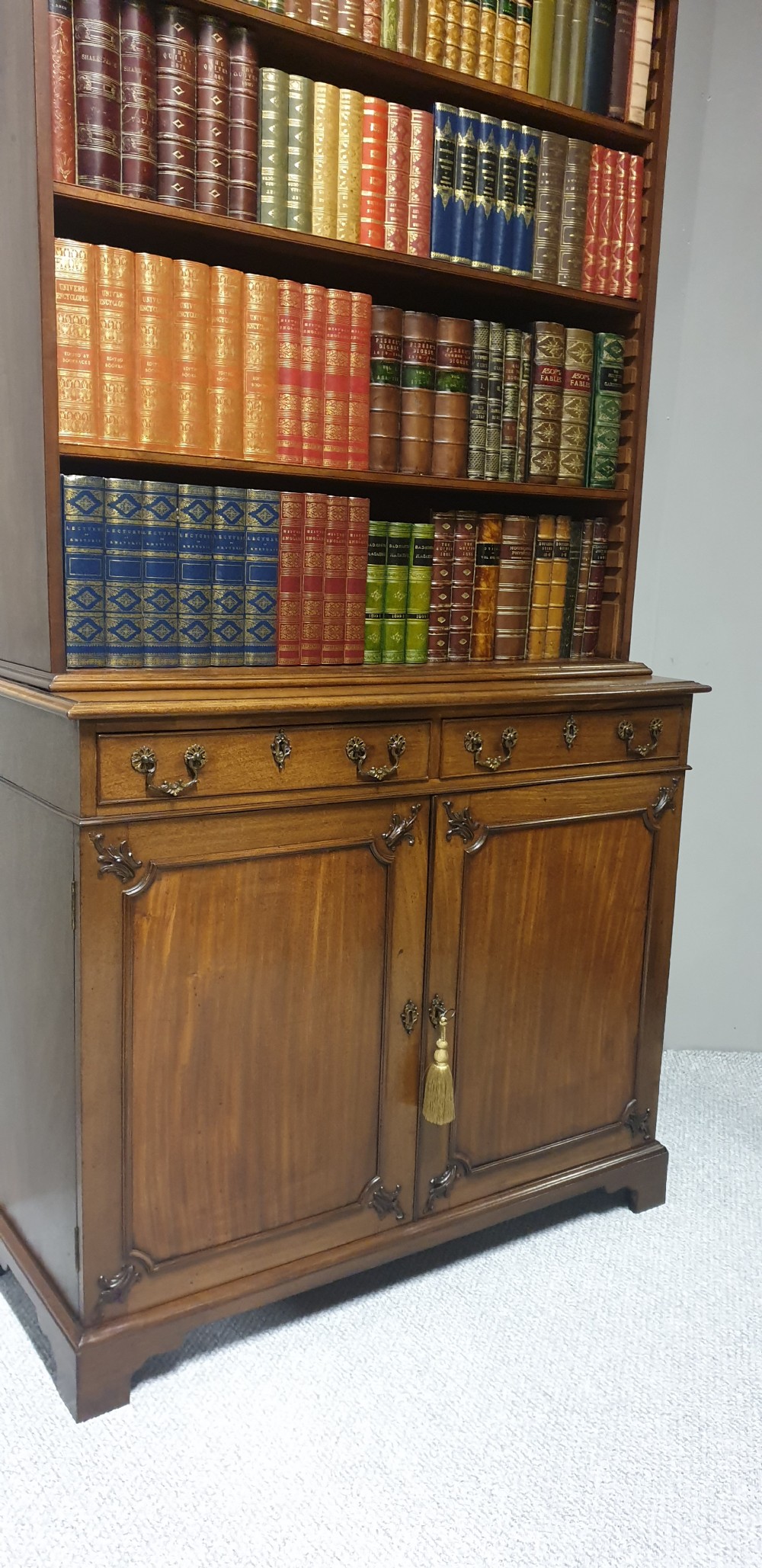 Superb Georgian Mahogany Open Bookcase View XXI