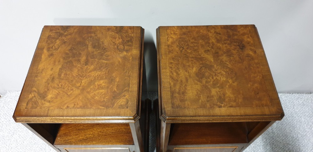 Pair Queen Anne Bedside Cabinets View V