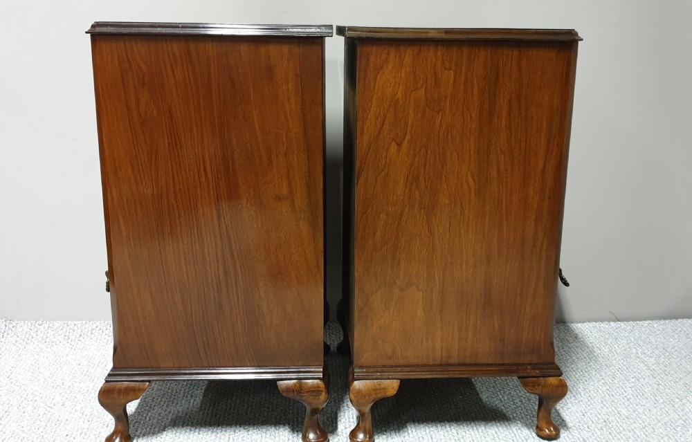 Pair Queen Anne Bedside Cabinets View VI