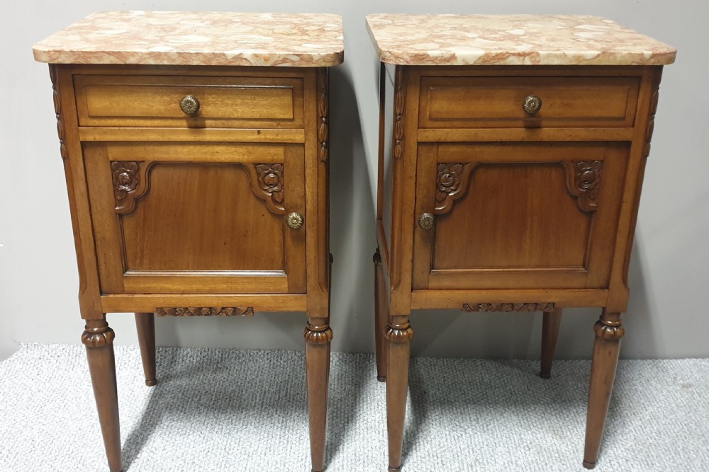 Pair Oversized French Bedside Cabinets 