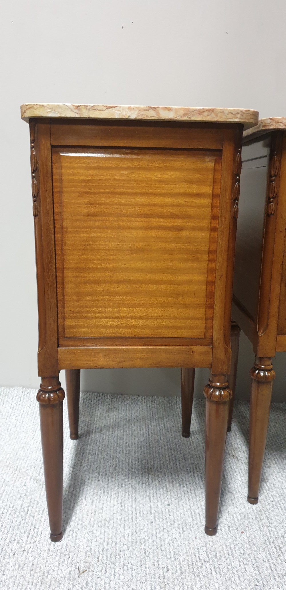 Pair Oversized French Bedside Cabinets  View V