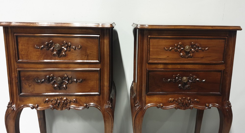 Pair French Bedside Cabinets  View IV