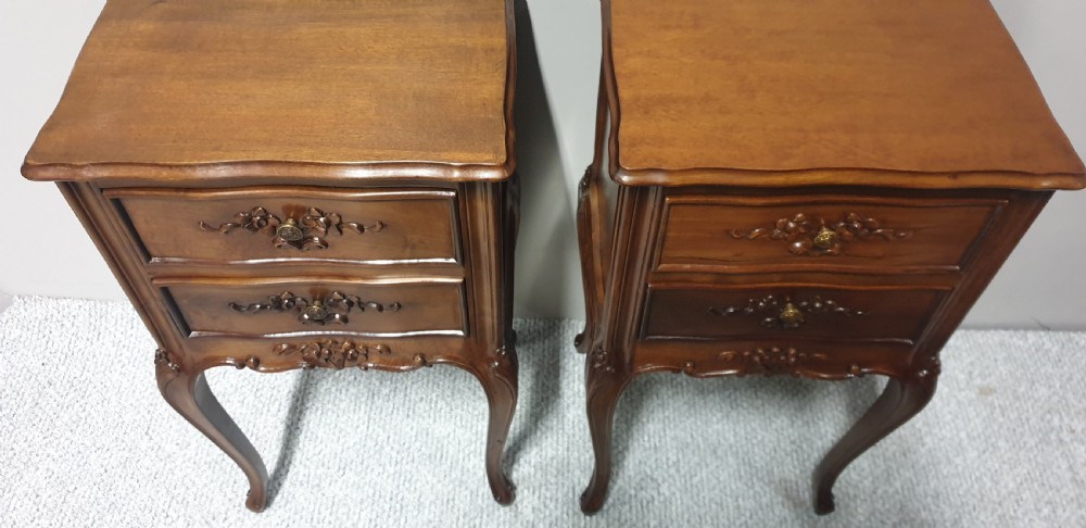 Pair French Bedside Cabinets  View VII