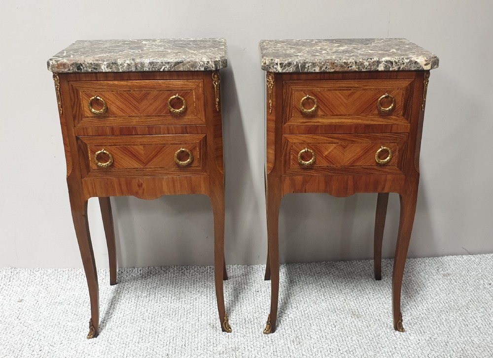 Top Quality Pair French Bedside Cabinets