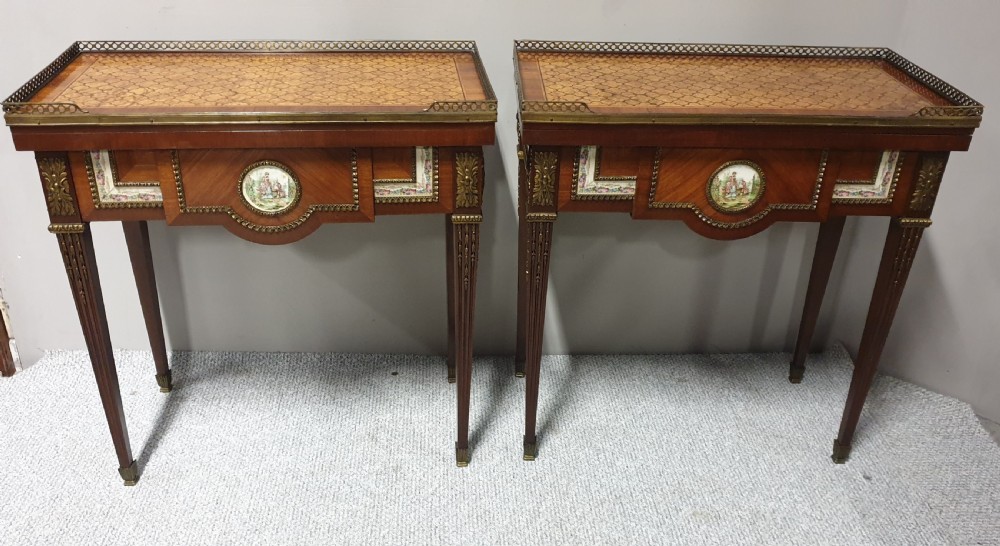 Fabulous Pair French Card tables View II