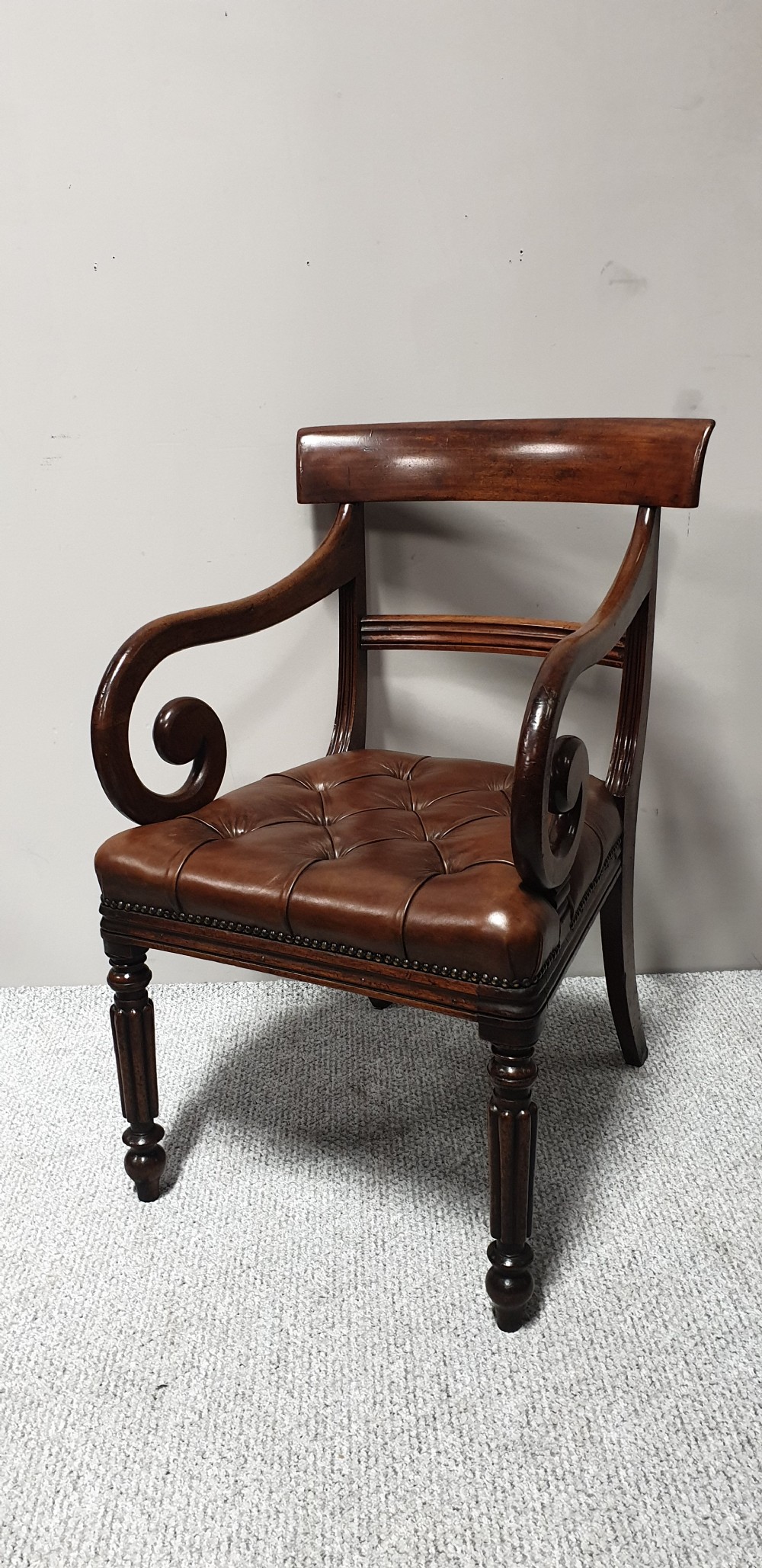 WILLIAM 4TH MAHOGANY DESK CHAIR  View IV
