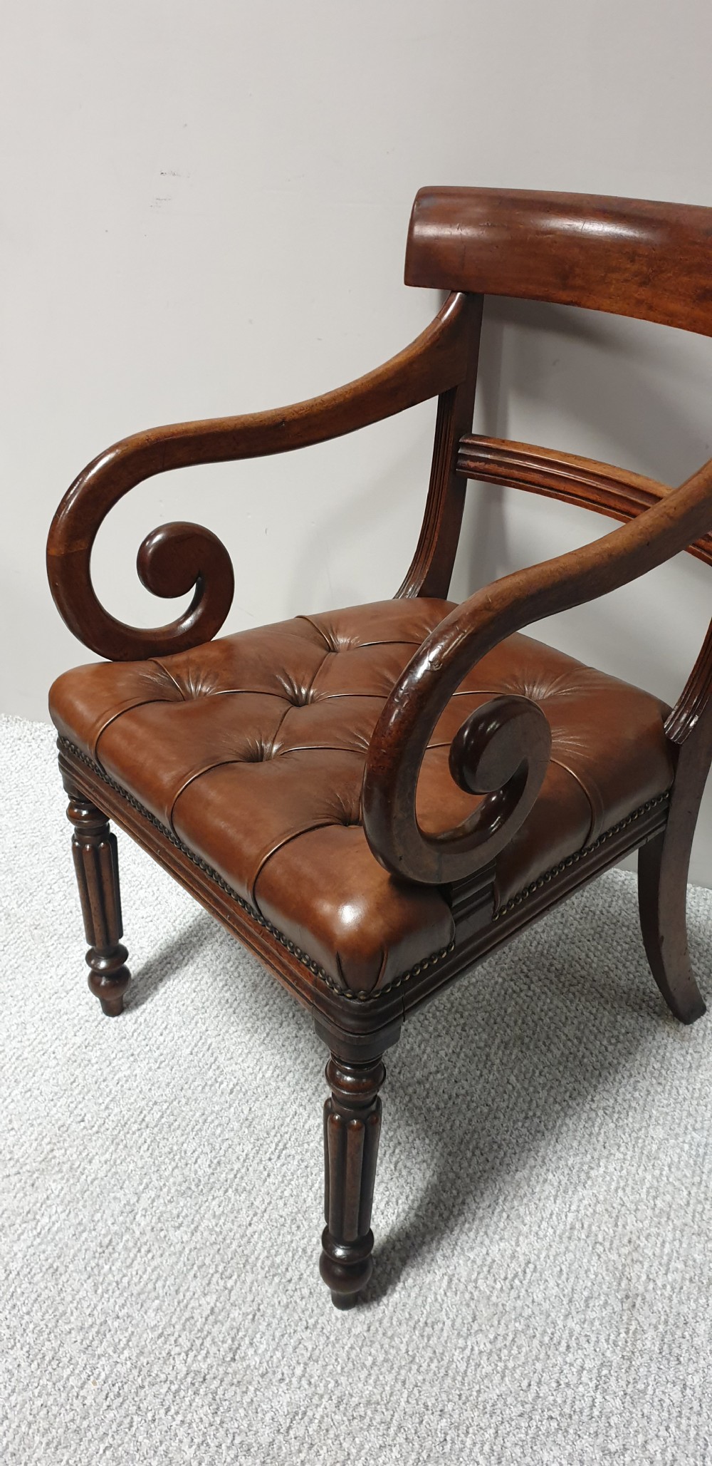 WILLIAM 4TH MAHOGANY DESK CHAIR  View V