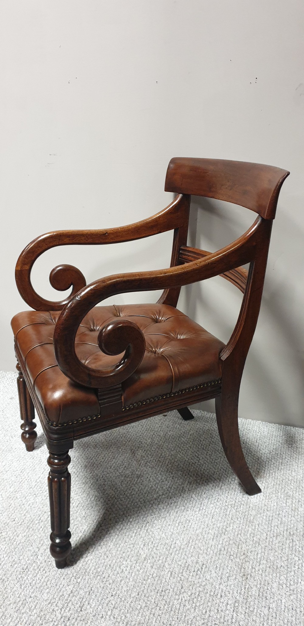 WILLIAM 4TH MAHOGANY DESK CHAIR  View VI