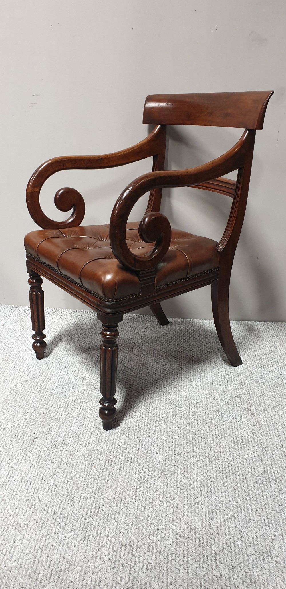WILLIAM 4TH MAHOGANY DESK CHAIR  View VII