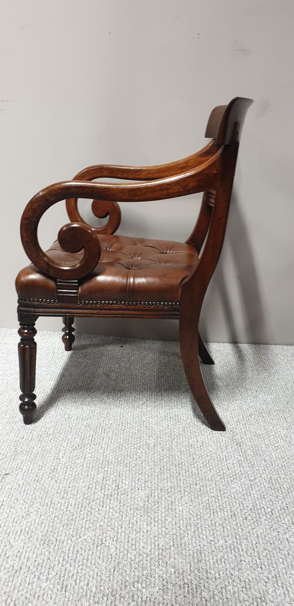WILLIAM 4TH MAHOGANY DESK CHAIR  View VIII