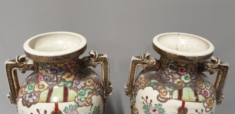 Large Pair Satsuma  Vases  View IV