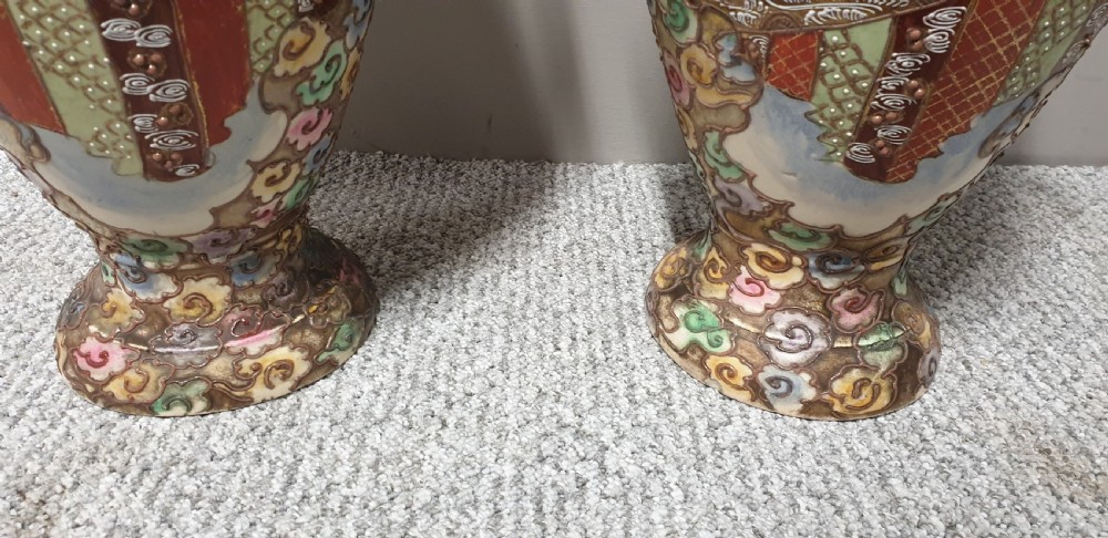 Large Pair Satsuma  Vases  View V