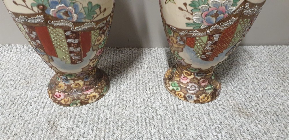 Large Pair Satsuma  Vases  View VII