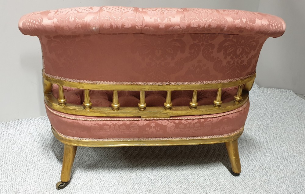 Pretty Victorian Gilt Sofa View III