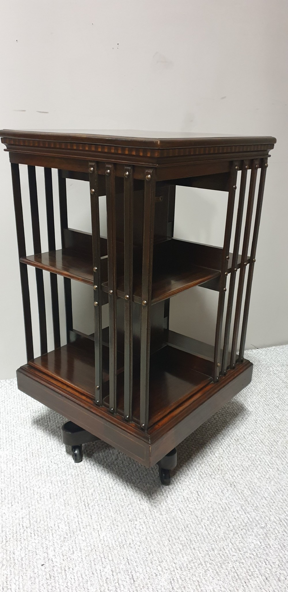 Rosewood Inlaid Revolving Bookcase View VI