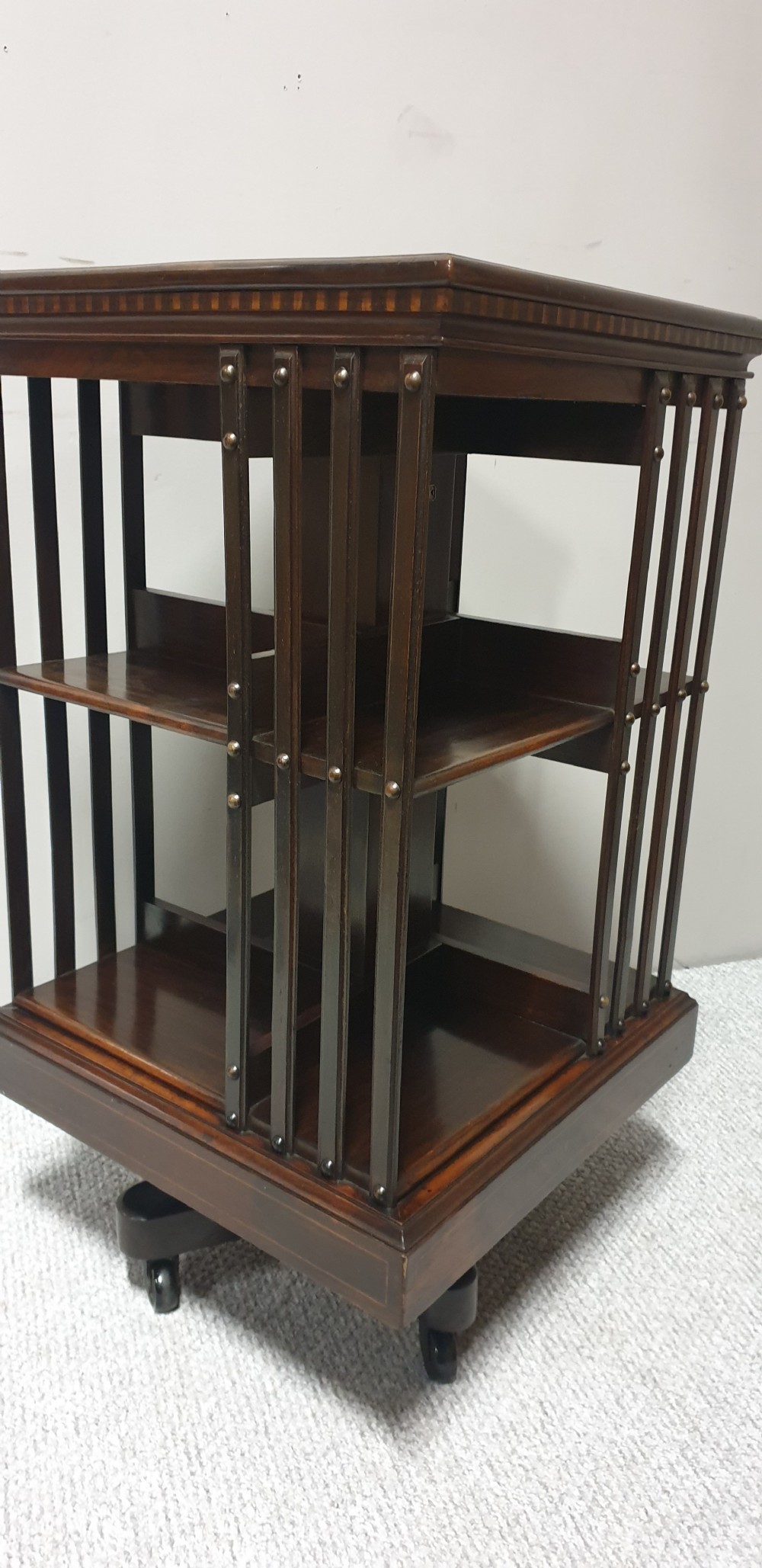 Rosewood Inlaid Revolving Bookcase View VII