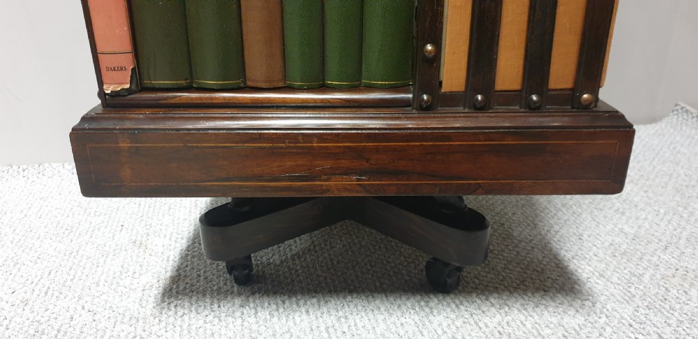 Rosewood Inlaid Revolving Bookcase View VIII